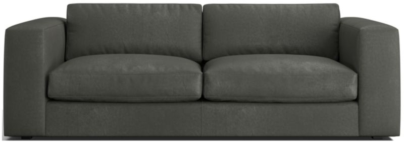 Oceanside Leather Deep-Seat Sofa 89" - image 0 of 6