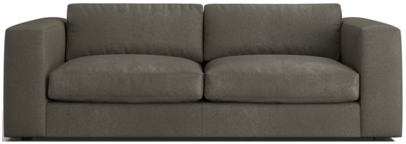 Oceanside Leather Deep-Seat Sofa 89" - image 0 of 6