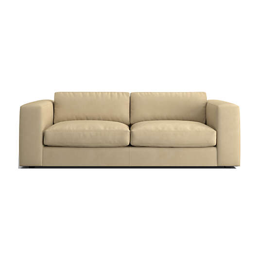 Oceanside Leather Deep-Seat Sofa 89