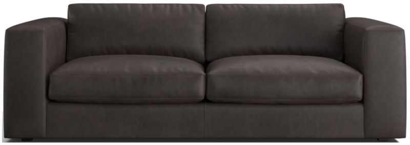 Oceanside Leather Deep-Seat Sofa 89" - image 0 of 7