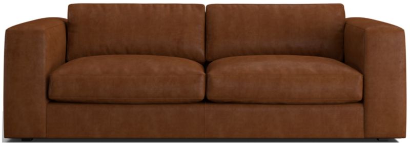 Oceanside Leather Deep-Seat Sofa 89" - image 0 of 6