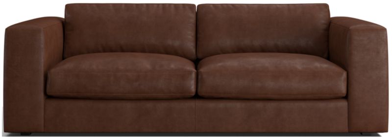 Oceanside Leather Deep-Seat Sofa 89" - image 0 of 6