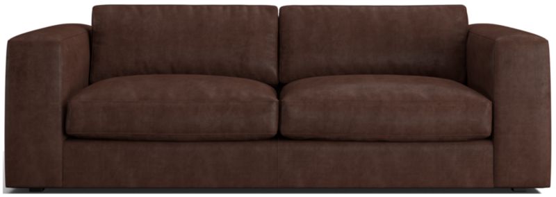 Oceanside Leather Deep-Seat Sofa 89" - image 0 of 6