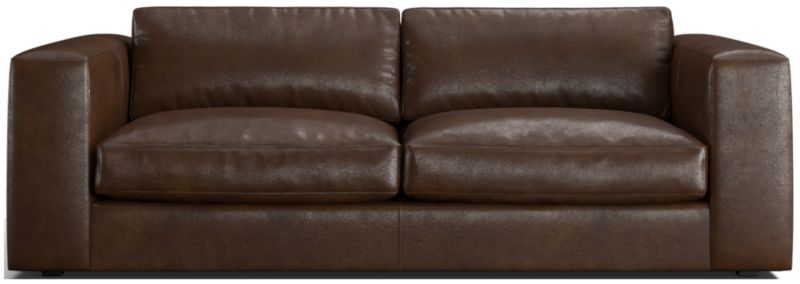 Oceanside Leather Deep-Seat Sofa 89" - image 0 of 6