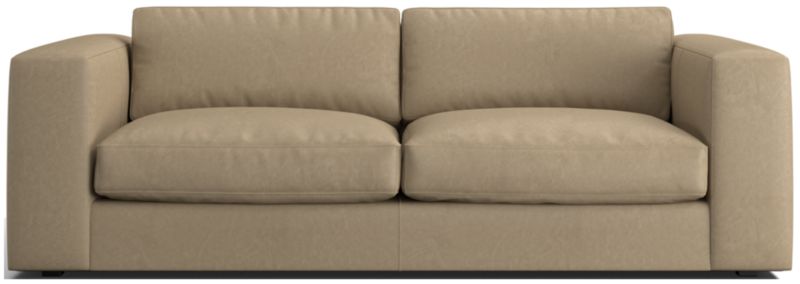 Oceanside Leather Deep-Seat Sofa 89" - image 0 of 6