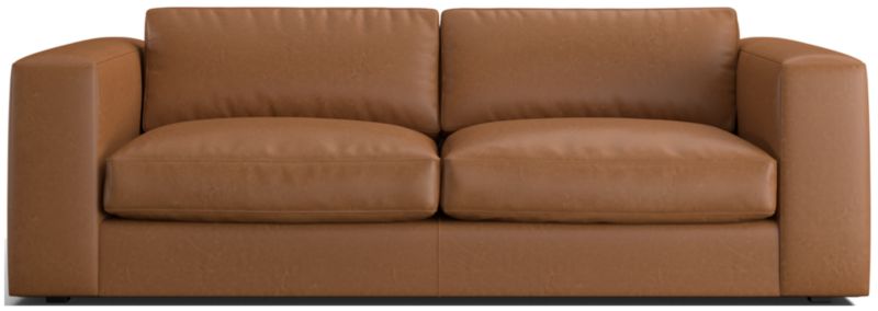 Oceanside Leather Deep-Seat Sofa 89" - image 0 of 6