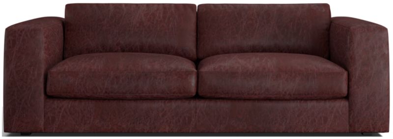 Oceanside Leather Deep-Seat Sofa 89" - image 0 of 6