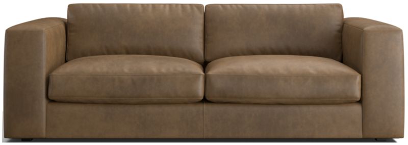 Oceanside Leather Deep-Seat Sofa 89" - image 0 of 7