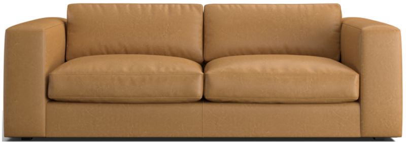 Oceanside Leather Deep-Seat Sofa 89" - image 0 of 6