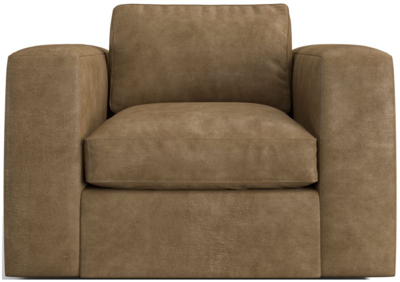 Oceanside Leather Deep-Seat Swivel Chair - image 0 of 6