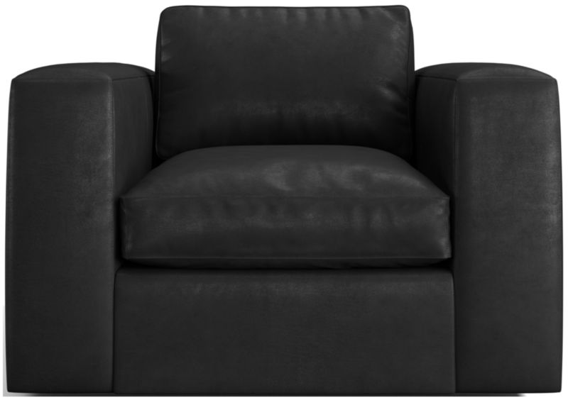 Oceanside Leather Deep-Seat Swivel Chair - image 0 of 6