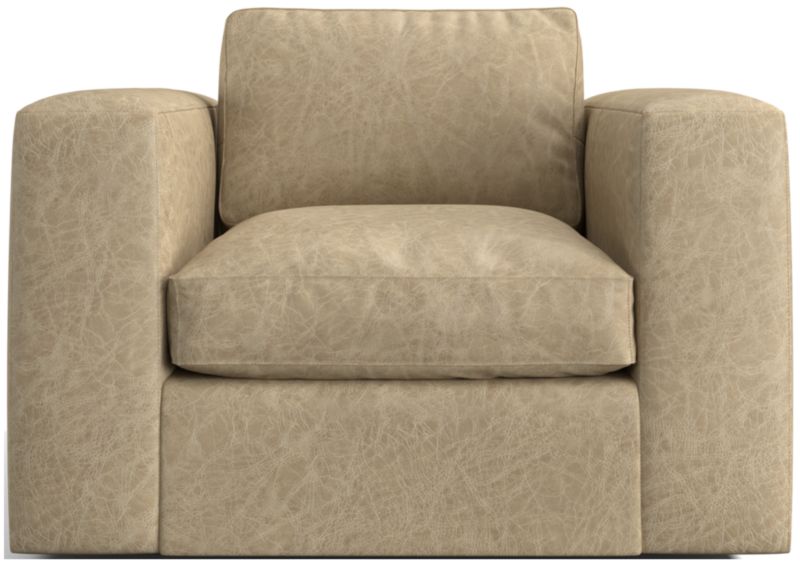 Oceanside Leather Deep-Seat Swivel Chair - image 0 of 6