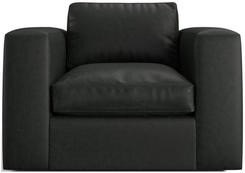 Oceanside Leather Deep-Seat Swivel Chair - image 0 of 7