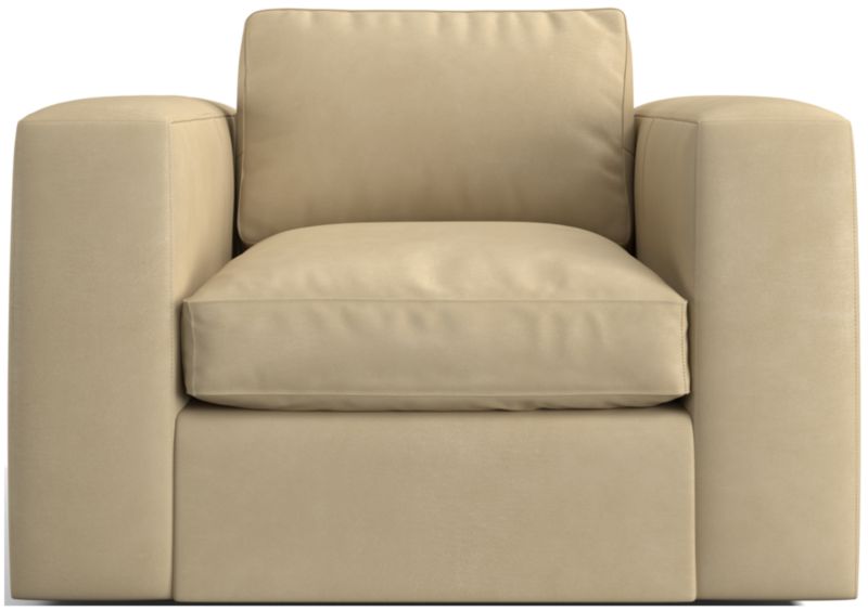 Oceanside Leather Deep-Seat Swivel Chair - image 0 of 6