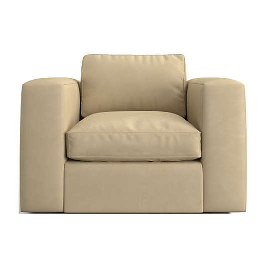 Oceanside Leather Deep-Seat Swivel Chair
