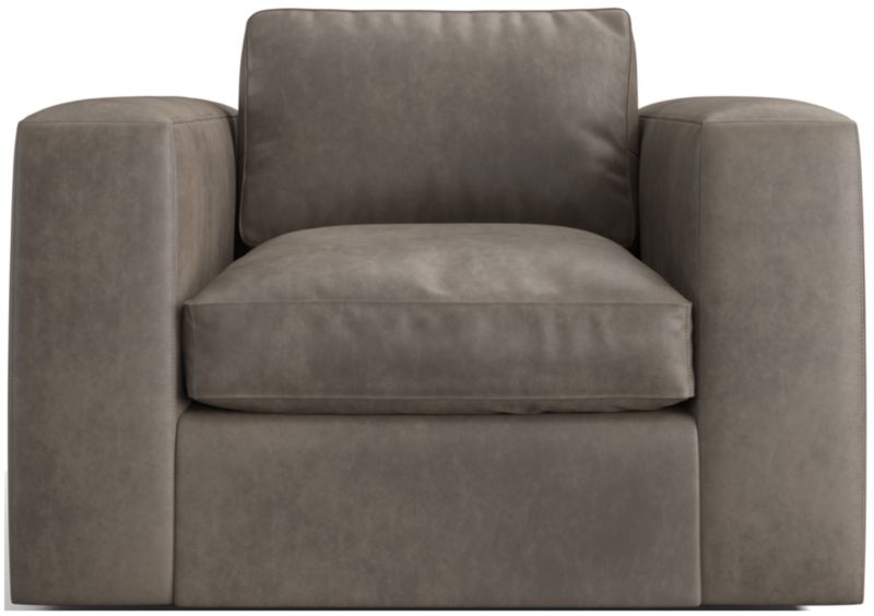 Oceanside Leather Deep-Seat Swivel Chair - image 0 of 7