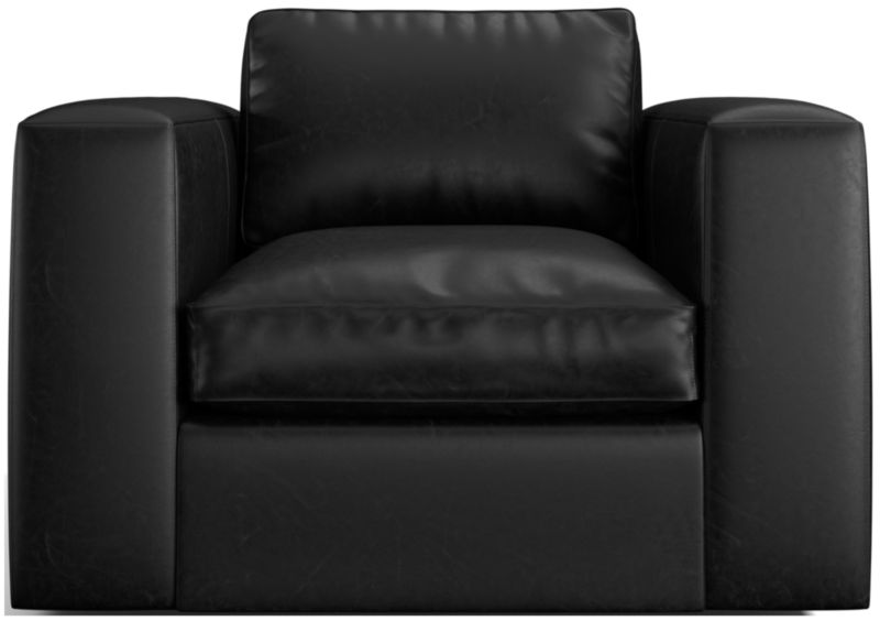 Oceanside Leather Deep-Seat Swivel Chair - image 0 of 6