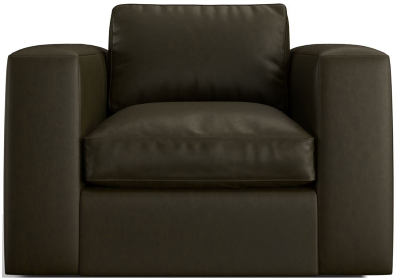 Oceanside Leather Deep-Seat Swivel Chair - image 0 of 7