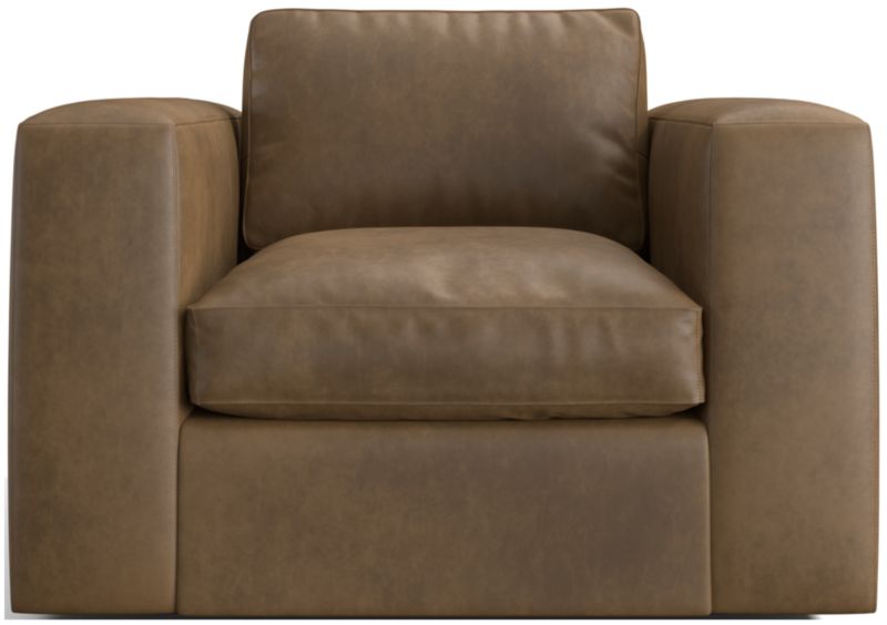 Oceanside Leather Deep-Seat Swivel Chair - image 0 of 7