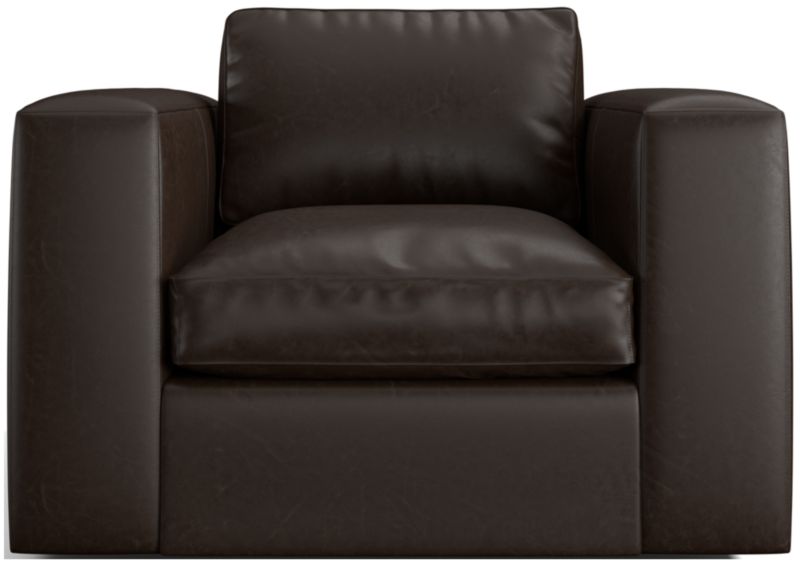 Oceanside Leather Deep-Seat Swivel Chair - image 0 of 6