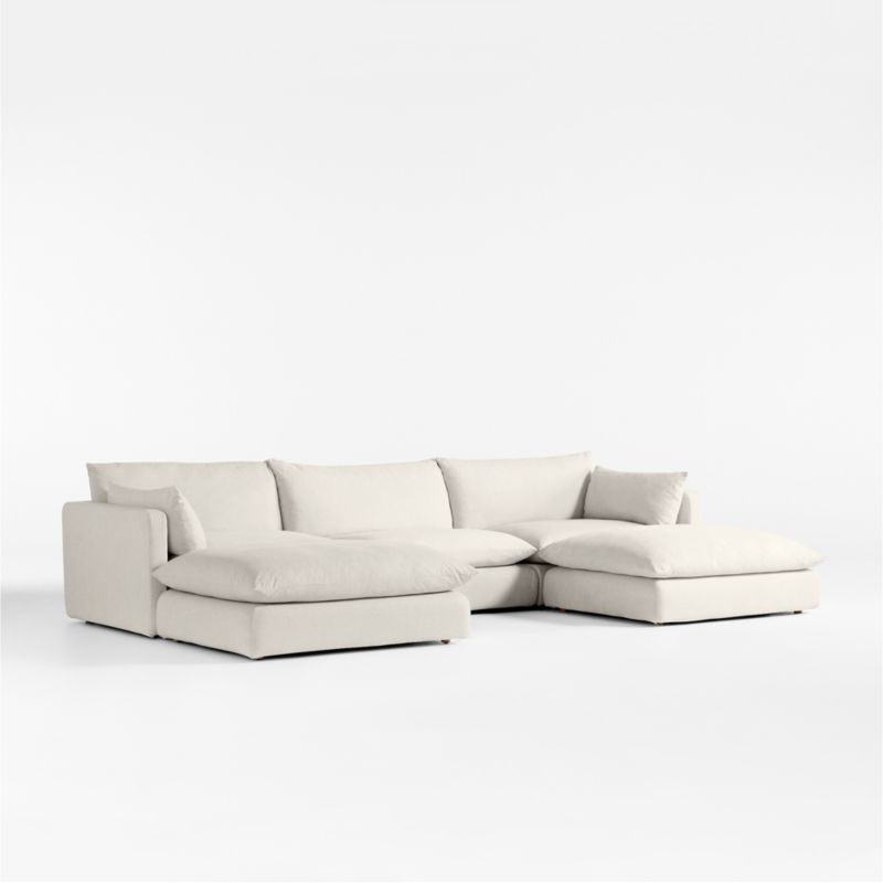 Unwind 5-Piece Slipcovered Sectional Sofa - Crate & Barrel