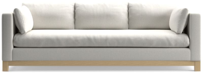 Pacific Wood Bench Grande Sofa + Reviews | Crate & Barrel