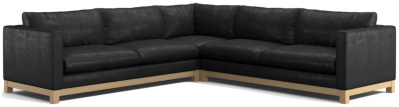 Pacific Wood Leather 3-Piece L-Shaped Sectional Sofa - image 0 of 7