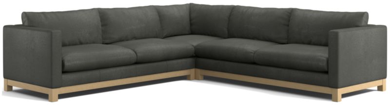 Pacific Wood Leather 3-Piece L-Shaped Sectional Sofa - image 0 of 6