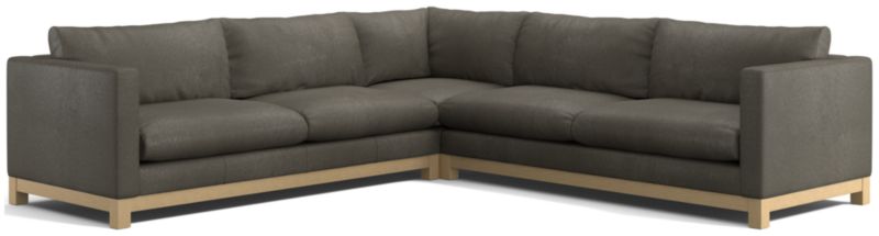 Pacific Wood Leather 3-Piece L-Shaped Sectional Sofa - image 0 of 6