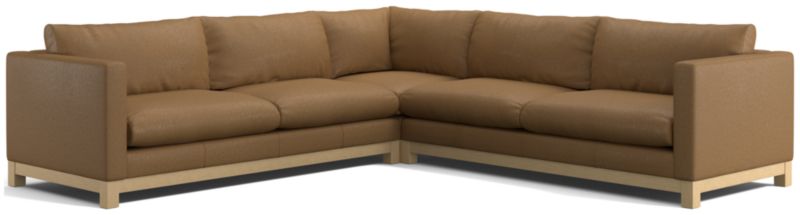 Pacific Wood Leather 3-Piece L-Shaped Sectional Sofa - image 0 of 6