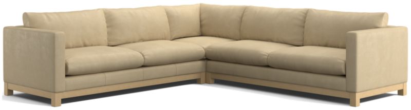 Pacific Wood Leather 3-Piece L-Shaped Sectional Sofa - image 0 of 7