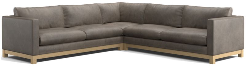 Pacific Wood Leather 3-Piece L-Shaped Sectional Sofa - image 0 of 6