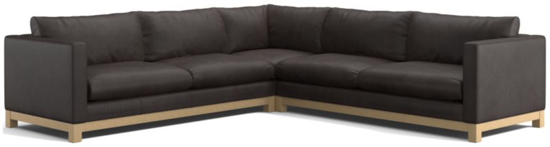 Pacific Wood Leather 3-Piece L-Shaped Sectional Sofa - image 0 of 6