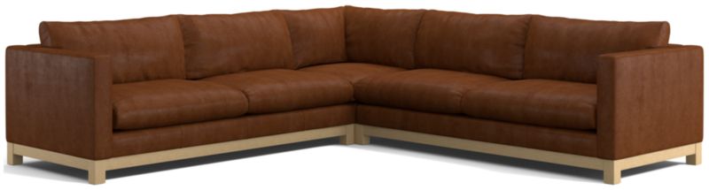 Pacific Wood Leather 3-Piece L-Shaped Sectional Sofa - image 0 of 6