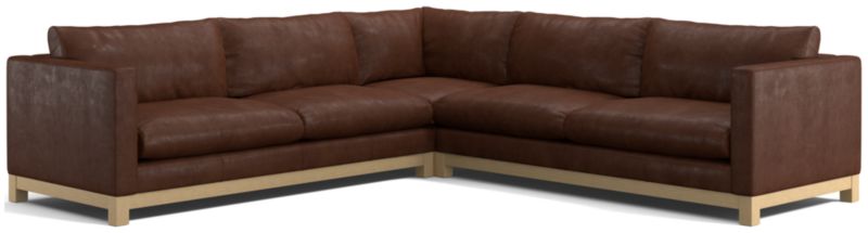 Pacific Wood Leather 3-Piece L-Shaped Sectional Sofa - image 0 of 7