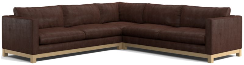 Pacific Wood Leather 3-Piece L-Shaped Sectional Sofa - image 0 of 6