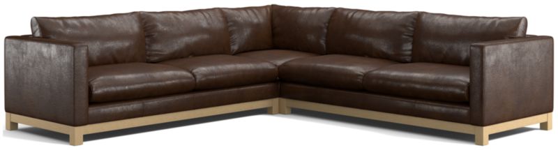 Pacific Wood Leather 3-Piece L-Shaped Sectional Sofa - image 0 of 6