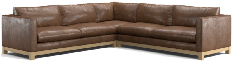 Pacific Wood Leather 3-Piece L-Shaped Sectional Sofa - image 0 of 6