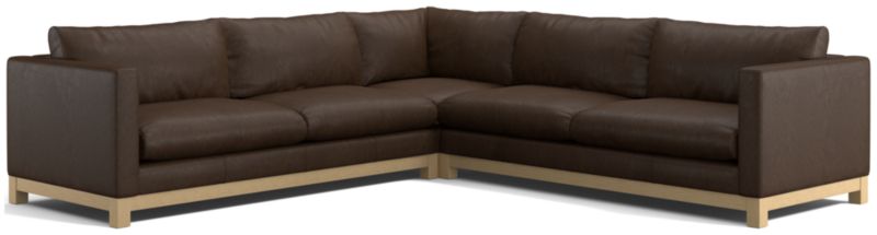 Pacific Wood Leather 3-Piece L-Shaped Sectional Sofa - image 0 of 6