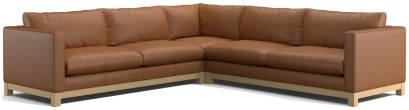 Pacific Wood Leather 3-Piece L-Shaped Sectional Sofa - image 0 of 6