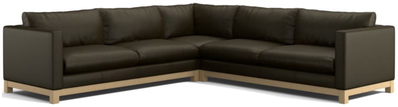 Pacific Wood Leather 3-Piece L-Shaped Sectional Sofa - image 0 of 6