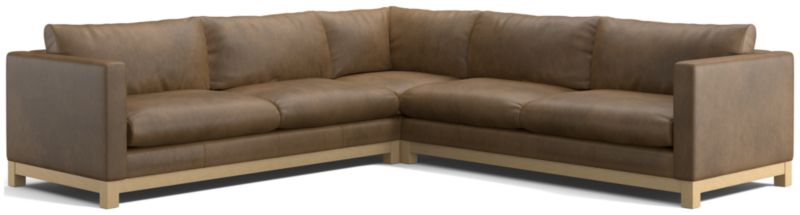 Pacific Wood Leather 3-Piece L-Shaped Sectional Sofa - image 0 of 6