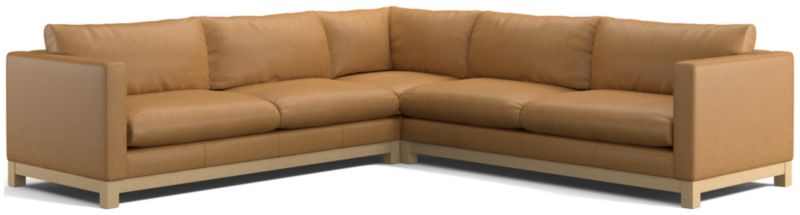 Pacific Wood Leather 3-Piece L-Shaped Sectional Sofa - image 0 of 6