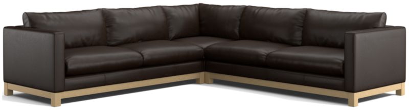 Pacific Wood Leather 3-Piece L-Shaped Sectional Sofa - image 0 of 6