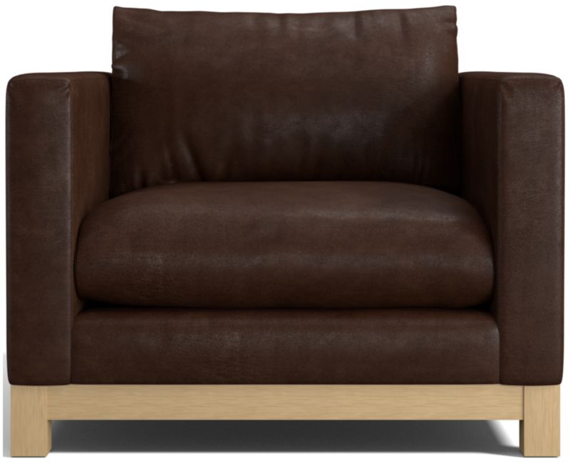 Pacific Wood Leather Chair - image 0 of 8