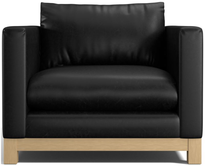 Pacific Wood Leather Chair - image 0 of 8