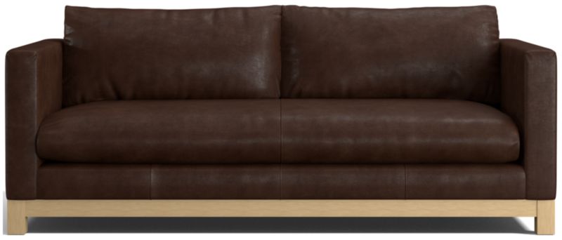 Pacific Wood Leather Bench Sofa - image 0 of 8