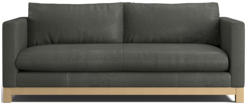 Pacific Wood Leather Bench Sofa - image 0 of 8