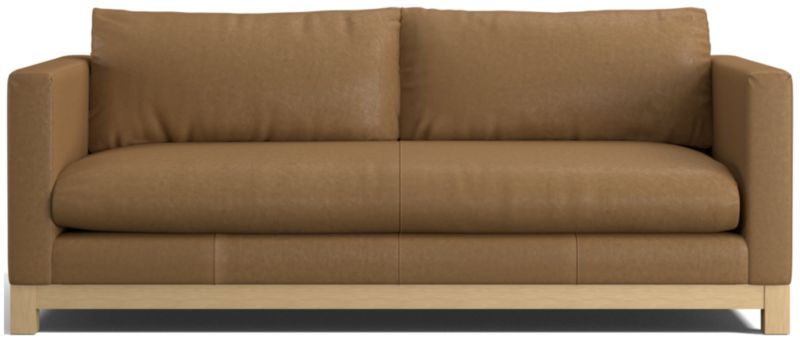 Pacific Wood Leather Bench Sofa - image 0 of 8