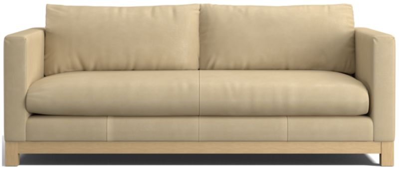 Pacific Wood Leather Bench Sofa - image 0 of 8